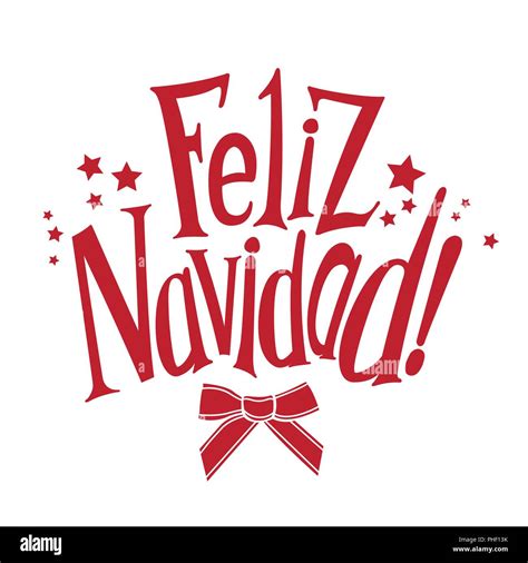 Vector Deseos De Una Feliz Navidad En Español Feliz Navidad Imagen Vector De Stock Alamy