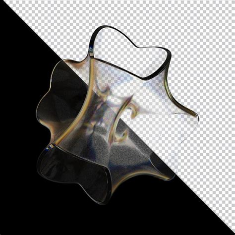 Premium PSD Dispersion Glass Abstract Shape 3d Illustration With