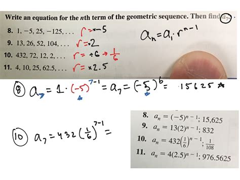 Geometric Sequences W Formula Math High School Math Equations Algebra 2 Sequences And