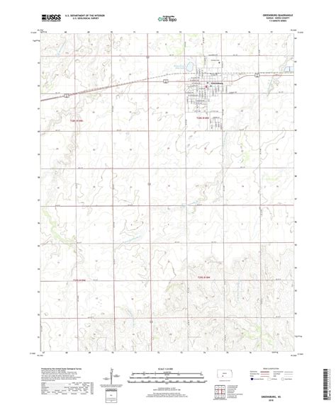 Greensburg Kansas Us Topo Map Mytopo Map Store