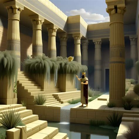 King Nebuchadnezzar II Constructing Hanging Gardens of Babylon for ...