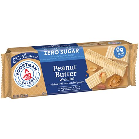 Voortman Zero Sugar Peanut Butter Wafers No Artificial Colors Or Flavors 9oz