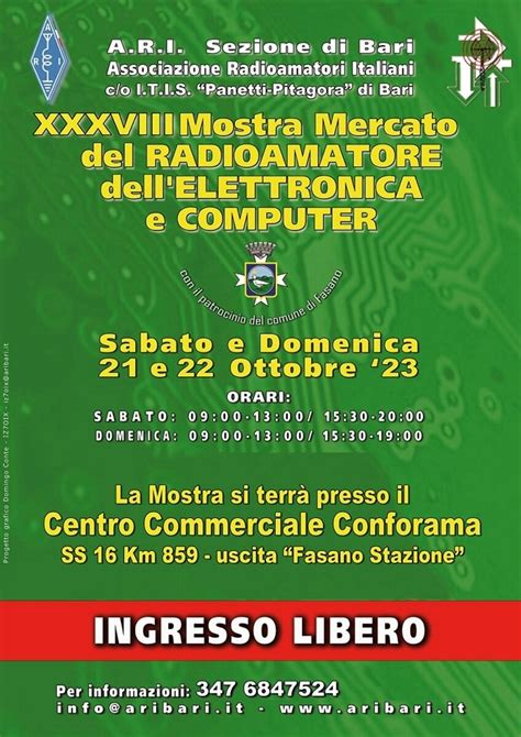 Fiera Del Radioamatore Elettronica Pc 21 22 Ottobre 23 Presso Il