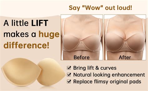 Ksang Women S Push Up Bra Pads Inserts Pairs Bra Enhancer Cups Add