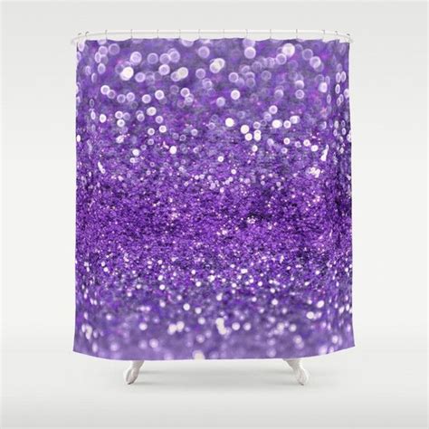 Ultra Violet Purple Glitter Shower Curtain 6785 Rsd Liked On Polyvore