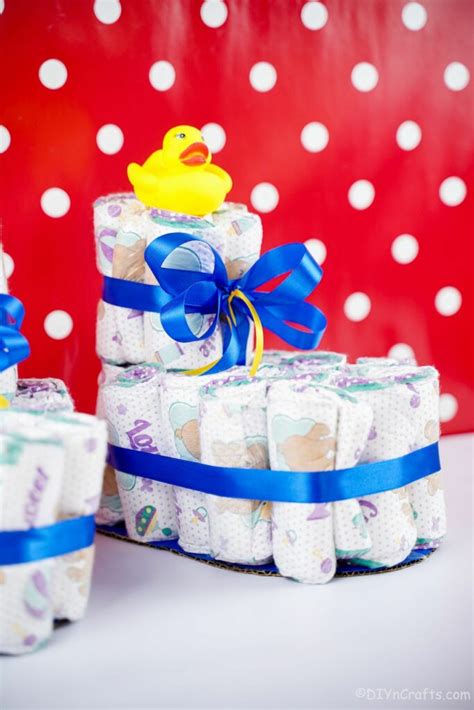 Adorable Baby Bootie Diaper Cake Gift DIY Crafts