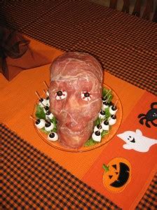 Fun Halloween Party Food Recipes Prosciutto Ham Head Pillsbury