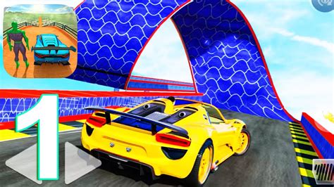 Superhero GT Racing Car Stunts Gameplay Walkthrough Part 1 IOS Android