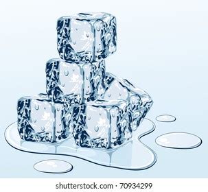 Melting Ice Cube Water Drops Isolated Stock Photo Edit Now