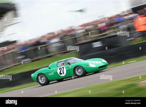 David Piper Racing His Ferrari 250lm At 2011 Goodwood Revival Stock