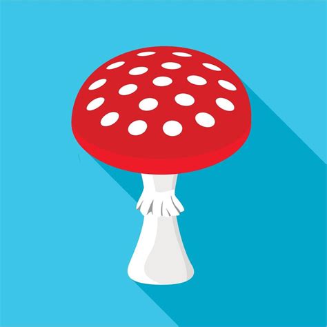 Amanita Muscaria Poisonous Mushroom Icon Vector Art At Vecteezy