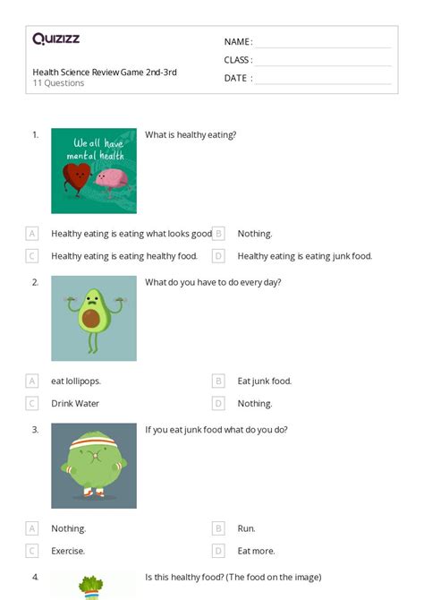 50+ Health Science worksheets for 2nd Grade on Quizizz | Free & Printable