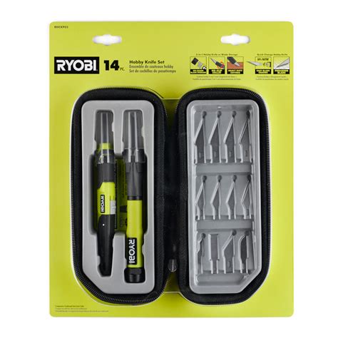 14 Pc Hobby Knife Set Ryobi Tools