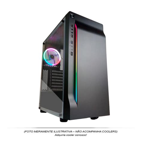 Gabinete Gamer S Fonte Rgb Cg Pixxo Preto Mega Distribuidora