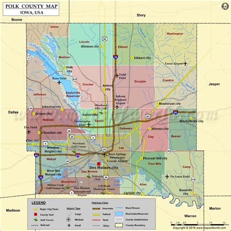 Polk County Map Iowa