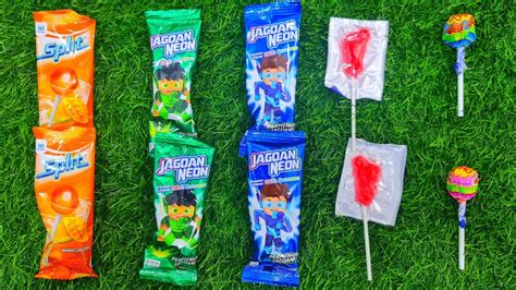 Asmr Satisfying Video Permen Kaki Permen Jagoan Neon Chupa Chups