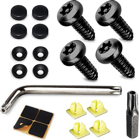 Amazon Set Black Anti Theft License Plate Screws Kits Rust