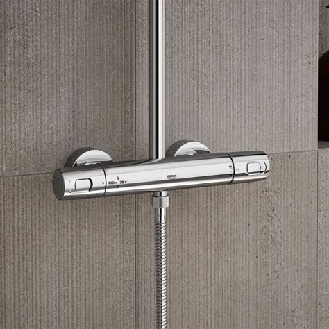 Grohe Euphoria Cooltouch Thermostatic Shower System Reviews Wayfair