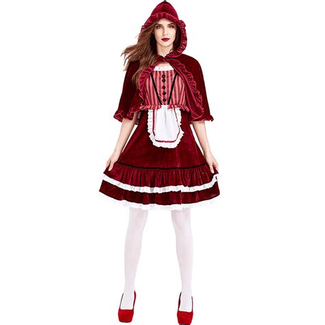 Adult New Little Red Riding Hood Halloween Dress Up Costumes Cosplay