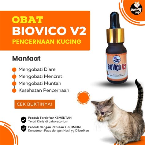 Jual Biovico V Obat Kucing Sakit Perut Diare Mencret Antibiotik