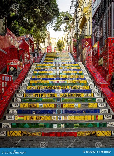 Escadaria Selaron - Stairway in Lapa District in Rio De Janeiro, Brazil ...