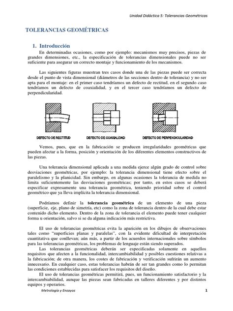 Tolerancias Geométricas Pdf Tolerancia De Ingeniería Dimensión