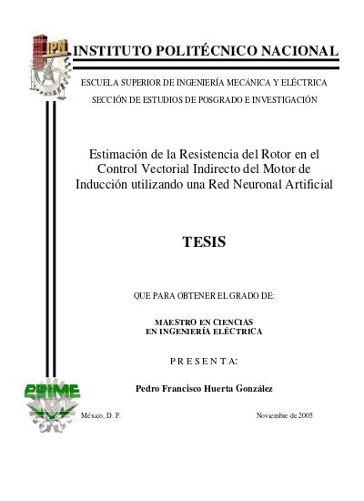 Estimación de la resistencia del rotor en el control vectorial