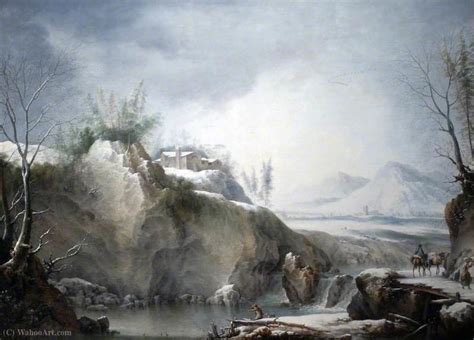 Museum Art Reproductions Snowy Landscape By Francesco Foschi 1710 1780