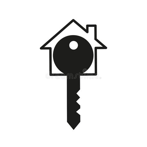 House Key Symbol Isolated on White Stock Illustration - Illustration of ...