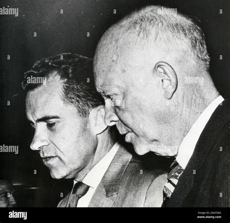 US Presidents Richard Nixon and Dwight Eisenhower, Washington, DC, USA ...