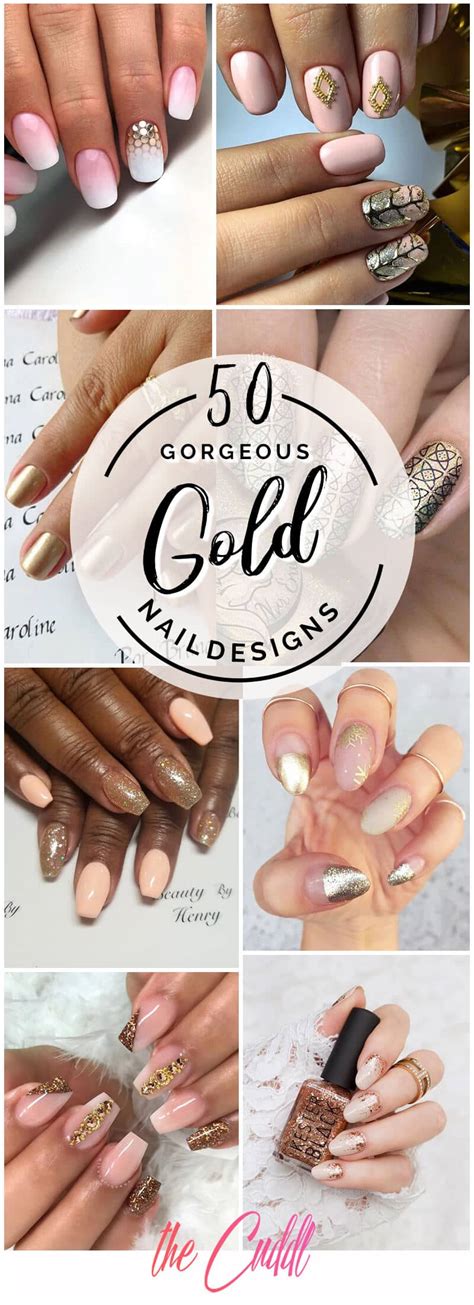 50 Hottest Gold Nail Designs To Spice Up Your Inspirations In 2022