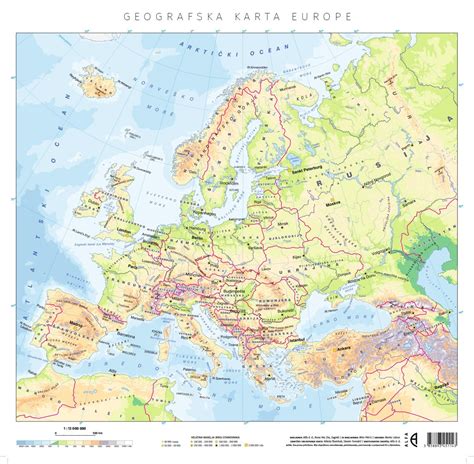 Geografska Karta Europe Alfa Kabinet