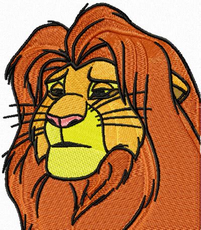 Lion King 1 Embroidery Design