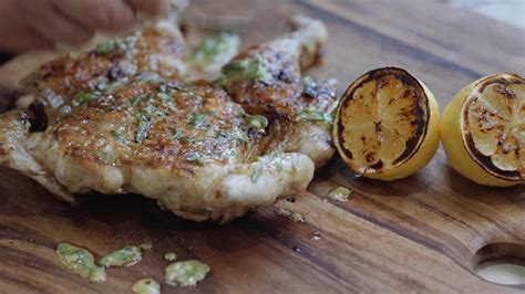 Butterflied Bbq Chicken With Lemon Mustard And Parsley Youtube