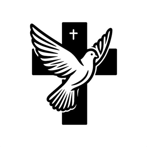 Cross With Dove Svg Premium Ai Generated Vector