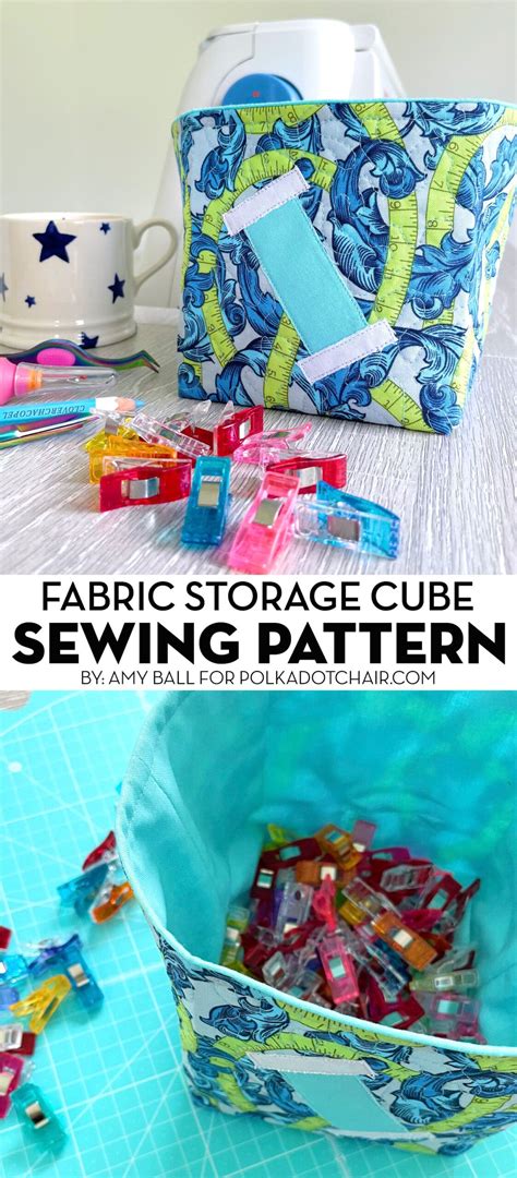 Fabric Storage Cube Sewing Pattern - The Polka Dot Chair