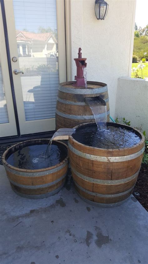 Whiskey Barrel Fountain Wine Barrel Garden Whisky Barrel Barrel