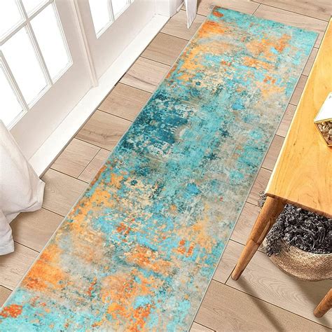 Amazon Famibay Runner Rugs For Hallway 2x10 Abstract Colorful