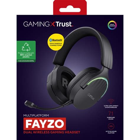 Trust GXT 491 Fayzo Auriculares Gaming Inalámbricos USB C Negros