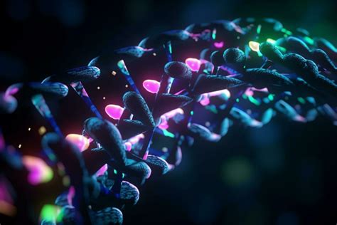 Abstract 3D Illustration of Protein Biosynthesis Process in Microscopic ...