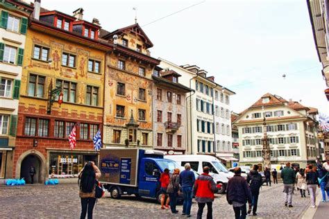 Old Town Square Lucerne Switzerland Editorial Photography Image Of