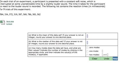 Solved On Each Trial Of An Experiment A Participant Is Chegg