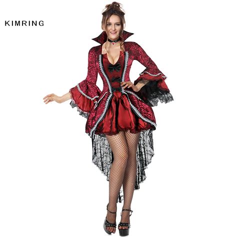 Kimring Sexy Witch Halloween Costume Deluxe Vampire Adult Womens Magic