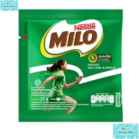 Jual Milo Active Go Sachet G Renceng Isi Free Pcs Shopee