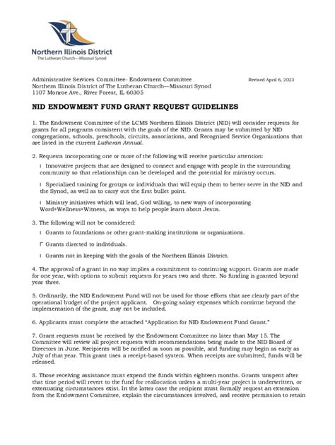 Fillable Online Endowment Committee Request Application Fax Email