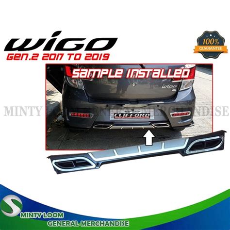 Hot Toyota Wigo Gen To Rear Bumper Diffuser Lazada Ph