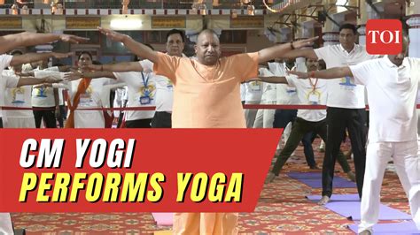 Watch Uttar Pradesh CM Yogi Adityanath Performs Yoga In Gorakhpur