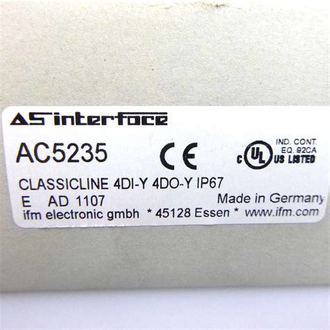 Ifm AC5223 Classicline 2AI C IP67 AS Interface Modul Spares4less