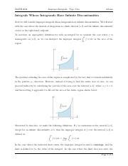 Understanding Improper Integrals With Infinite Discontinuities Course