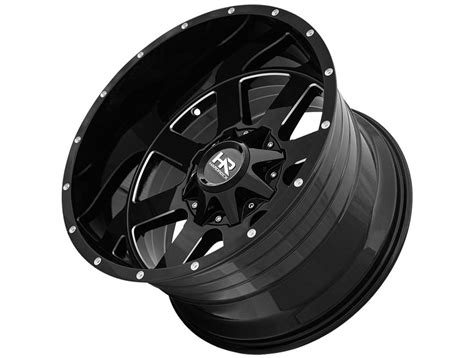 Hardrock Milled Gloss Black Tank Wheel DWG H706 201278044GBM RealTruck